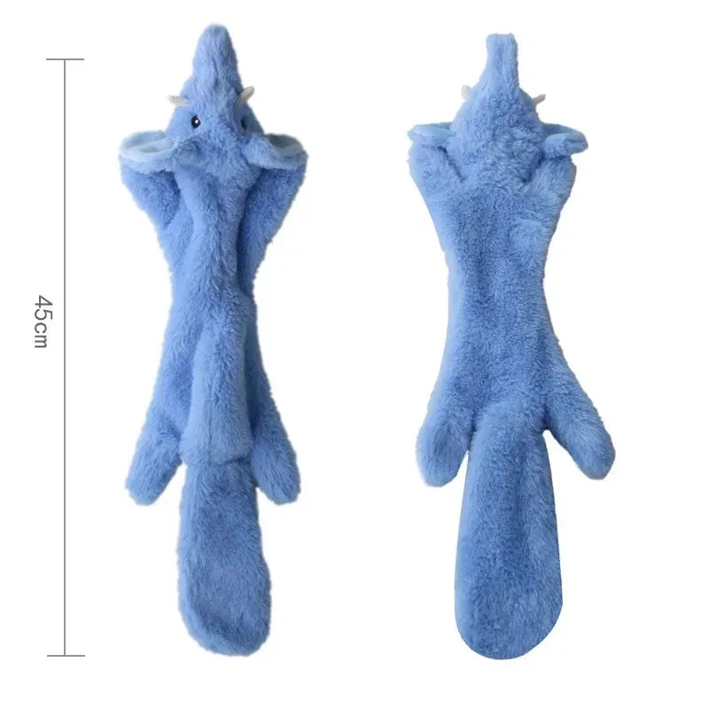 Funny Simulated Animal No-Stuffing Dog Toy with Squeakers – Durable Stuffingless Plush Chew Toy & Crinkle Pet Toy
