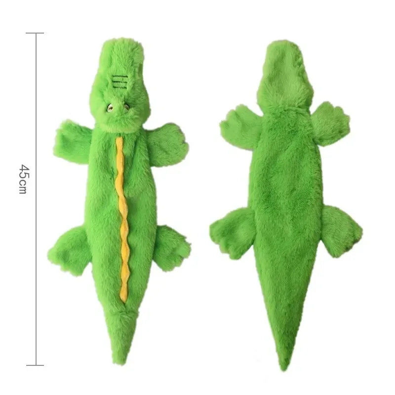 Funny Simulated Animal No-Stuffing Dog Toy with Squeakers – Durable Stuffingless Plush Chew Toy & Crinkle Pet Toy