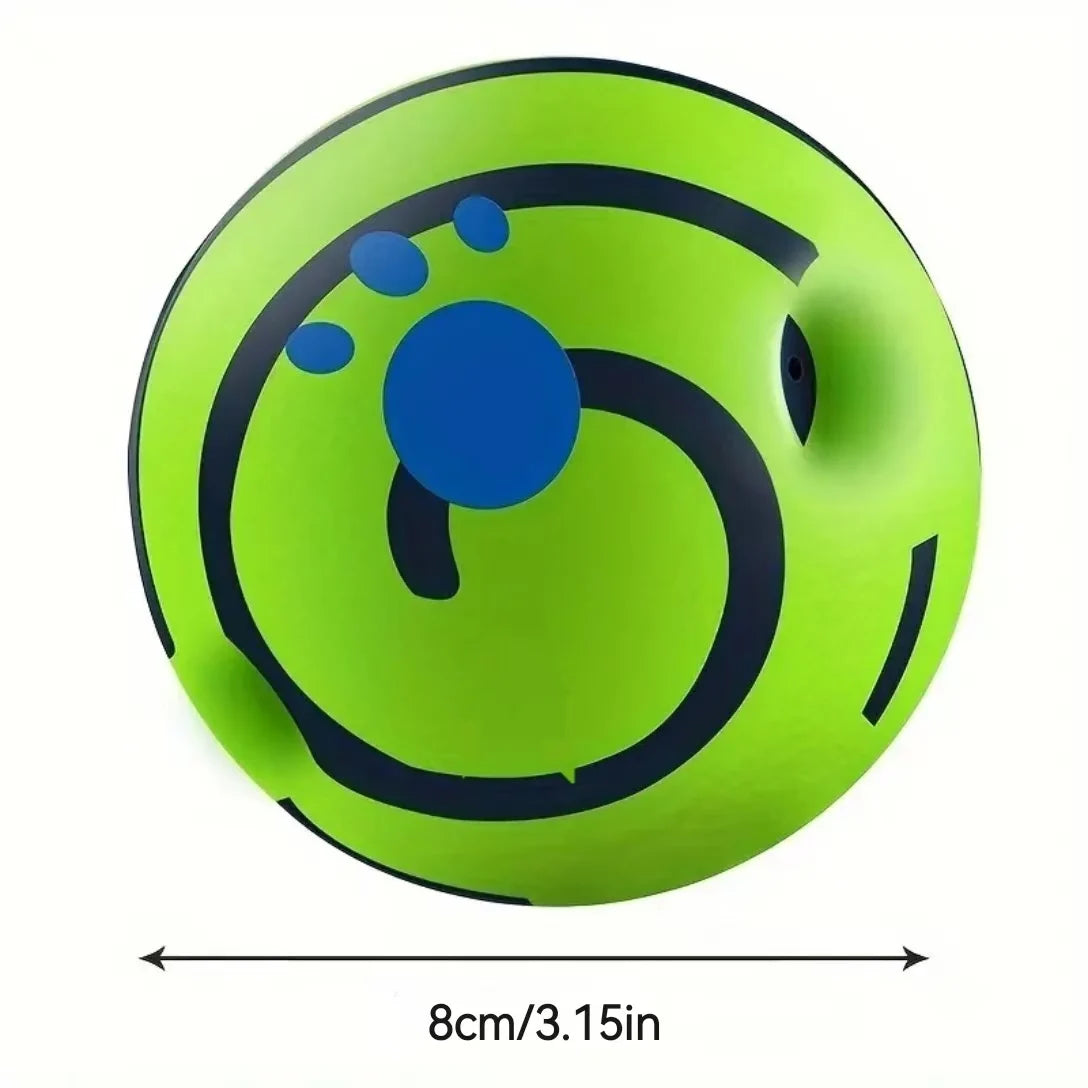 Interactive Wobble Wag Giggle Ball – No-Battery Squeaky Dog Toy for All Sizes Balls for Dog IQ Training