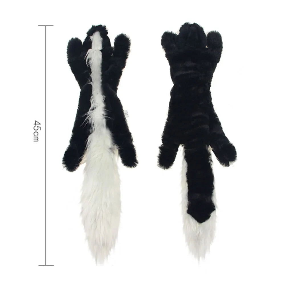 Funny Simulated Animal No-Stuffing Dog Toy with Squeakers – Durable Stuffingless Plush Chew Toy & Crinkle Pet Toy