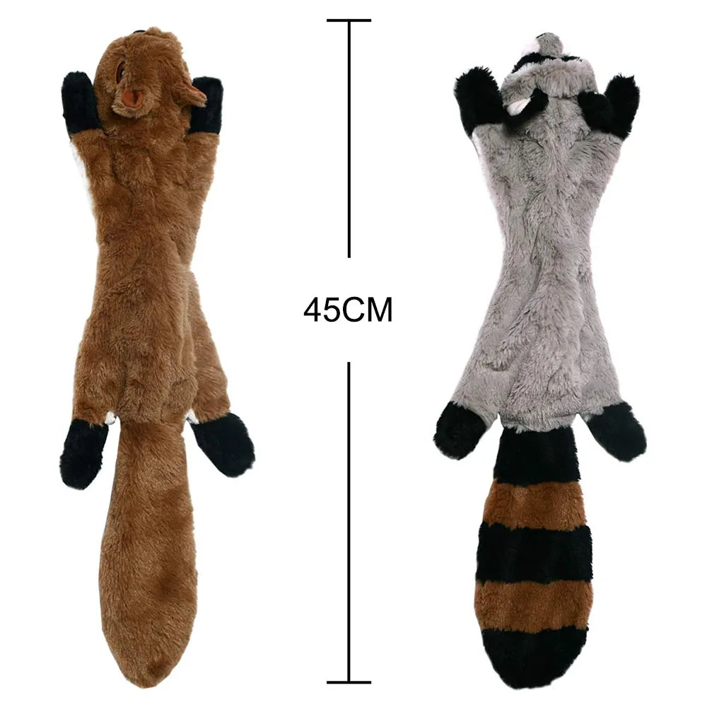Funny Simulated Animal No-Stuffing Dog Toy with Squeakers – Durable Stuffingless Plush Chew Toy & Crinkle Pet Toy