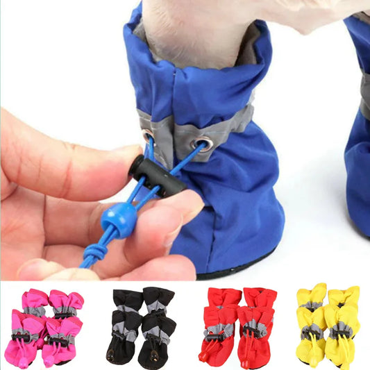 All-Weather Waterproof Dog Boots (4-Piece Set)