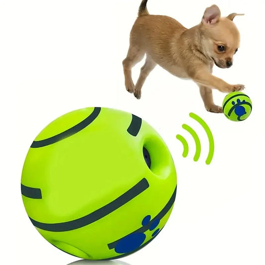 Interactive Wobble Wag Giggle Ball – No-Battery Squeaky Dog Toy for All Sizes Balls for Dog IQ Training