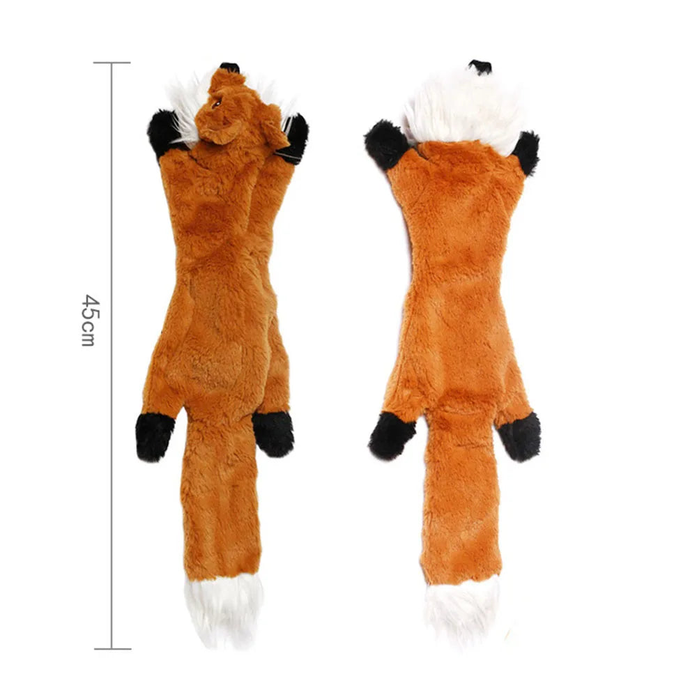 Funny Simulated Animal No-Stuffing Dog Toy with Squeakers – Durable Stuffingless Plush Chew Toy & Crinkle Pet Toy