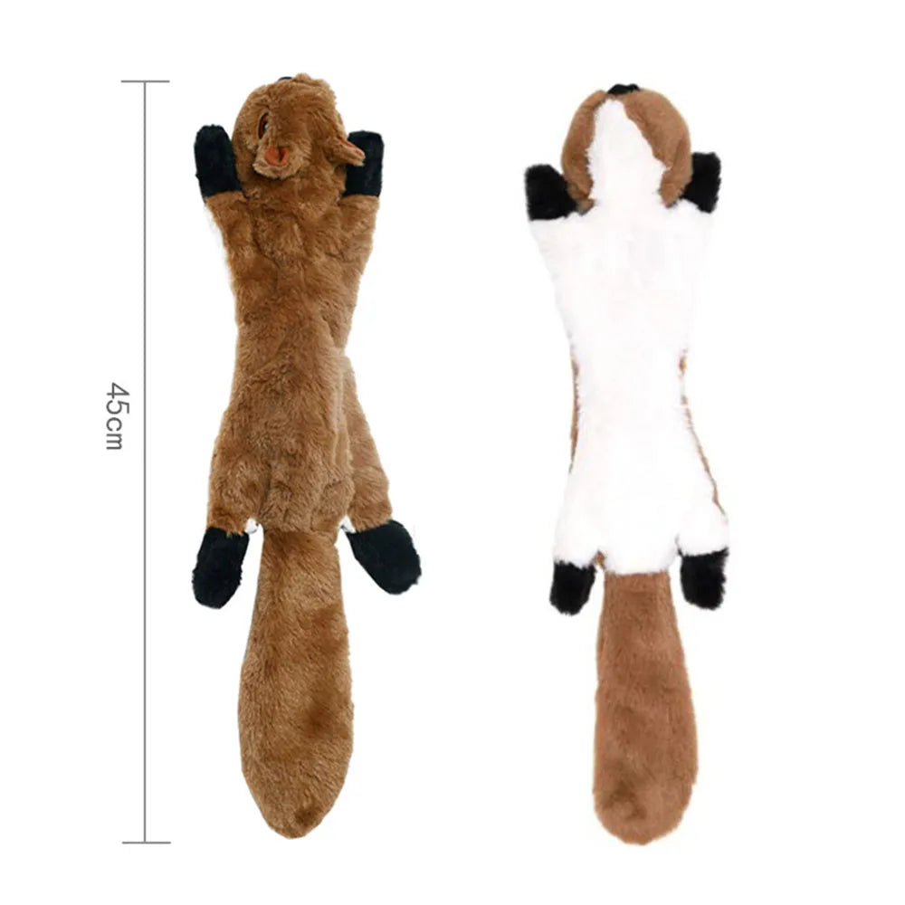 Funny Simulated Animal No-Stuffing Dog Toy with Squeakers – Durable Stuffingless Plush Chew Toy & Crinkle Pet Toy