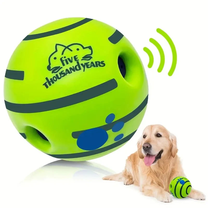 Interactive Wobble Wag Giggle Ball – No-Battery Squeaky Dog Toy for All Sizes Balls for Dog IQ Training