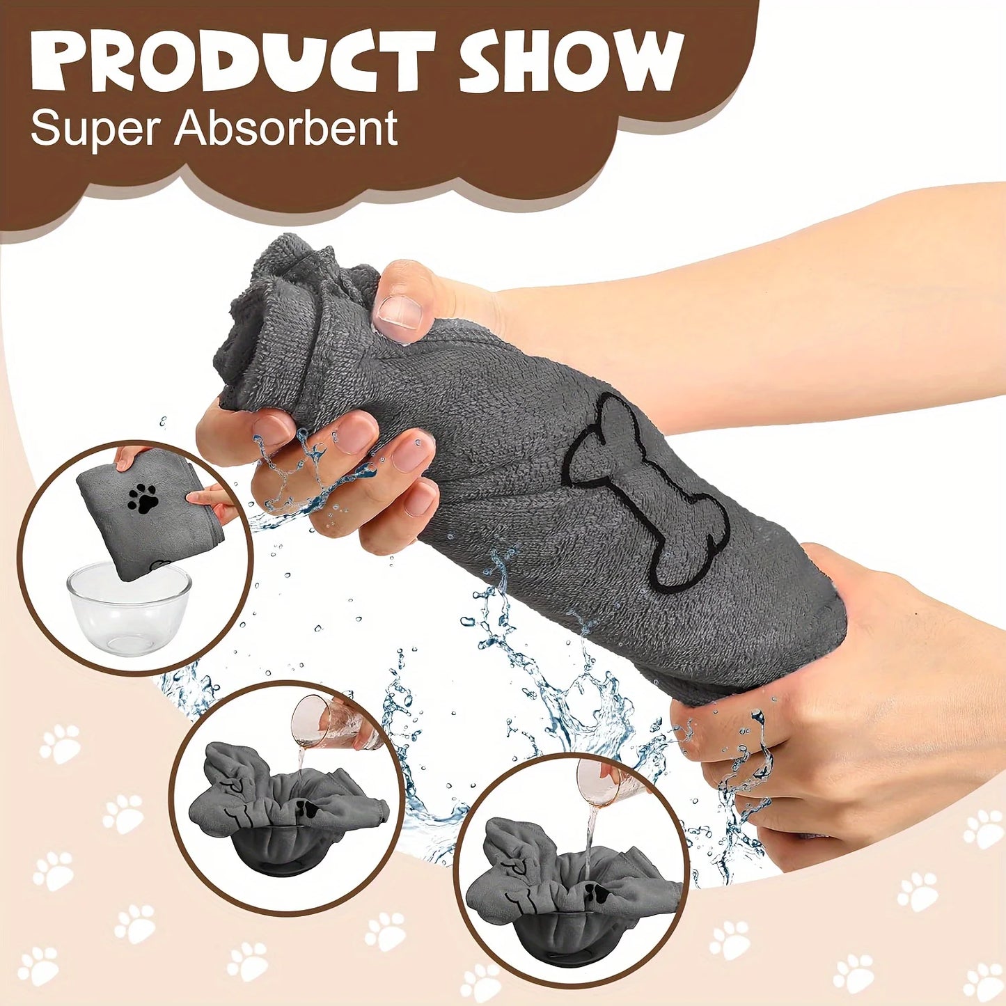 Ultra-Absorbent Microfiber Pet Towel – Quick-Drying Bath & Car Drying Cloth