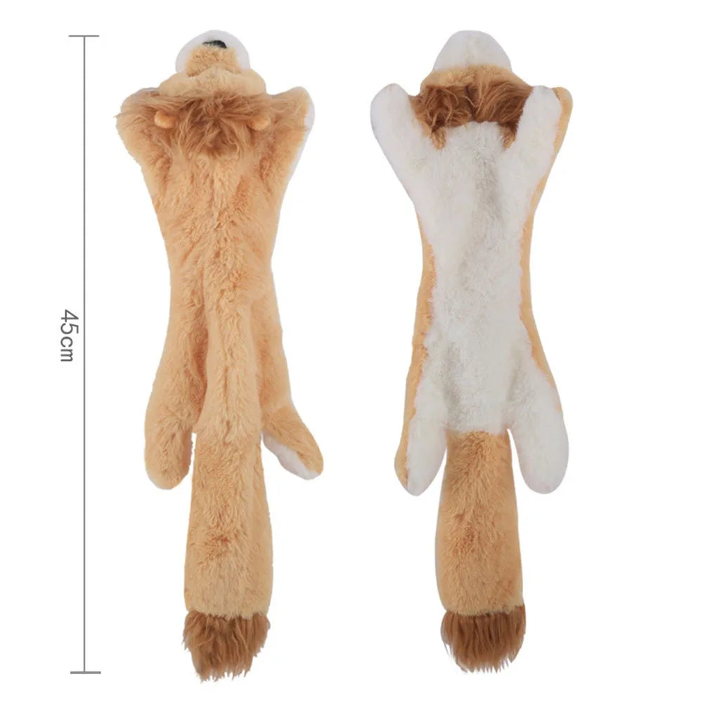 Funny Simulated Animal No-Stuffing Dog Toy with Squeakers – Durable Stuffingless Plush Chew Toy & Crinkle Pet Toy