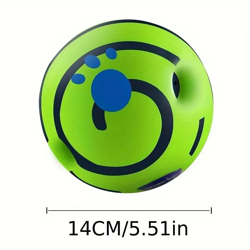 Interactive Wobble Wag Giggle Ball – No-Battery Squeaky Dog Toy for All Sizes Balls for Dog IQ Training
