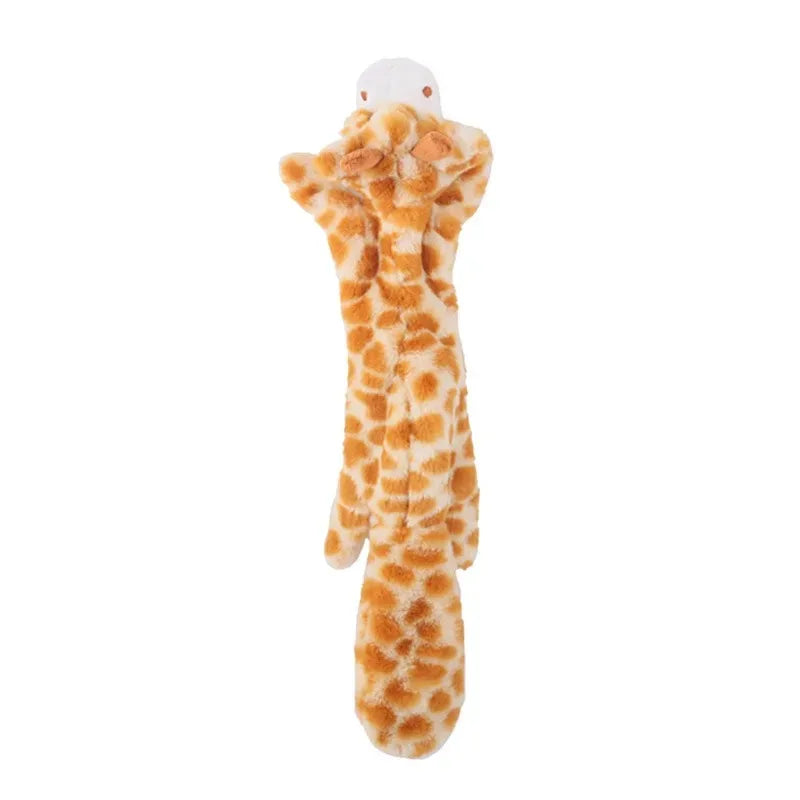 Funny Simulated Animal No-Stuffing Dog Toy with Squeakers – Durable Stuffingless Plush Chew Toy & Crinkle Pet Toy